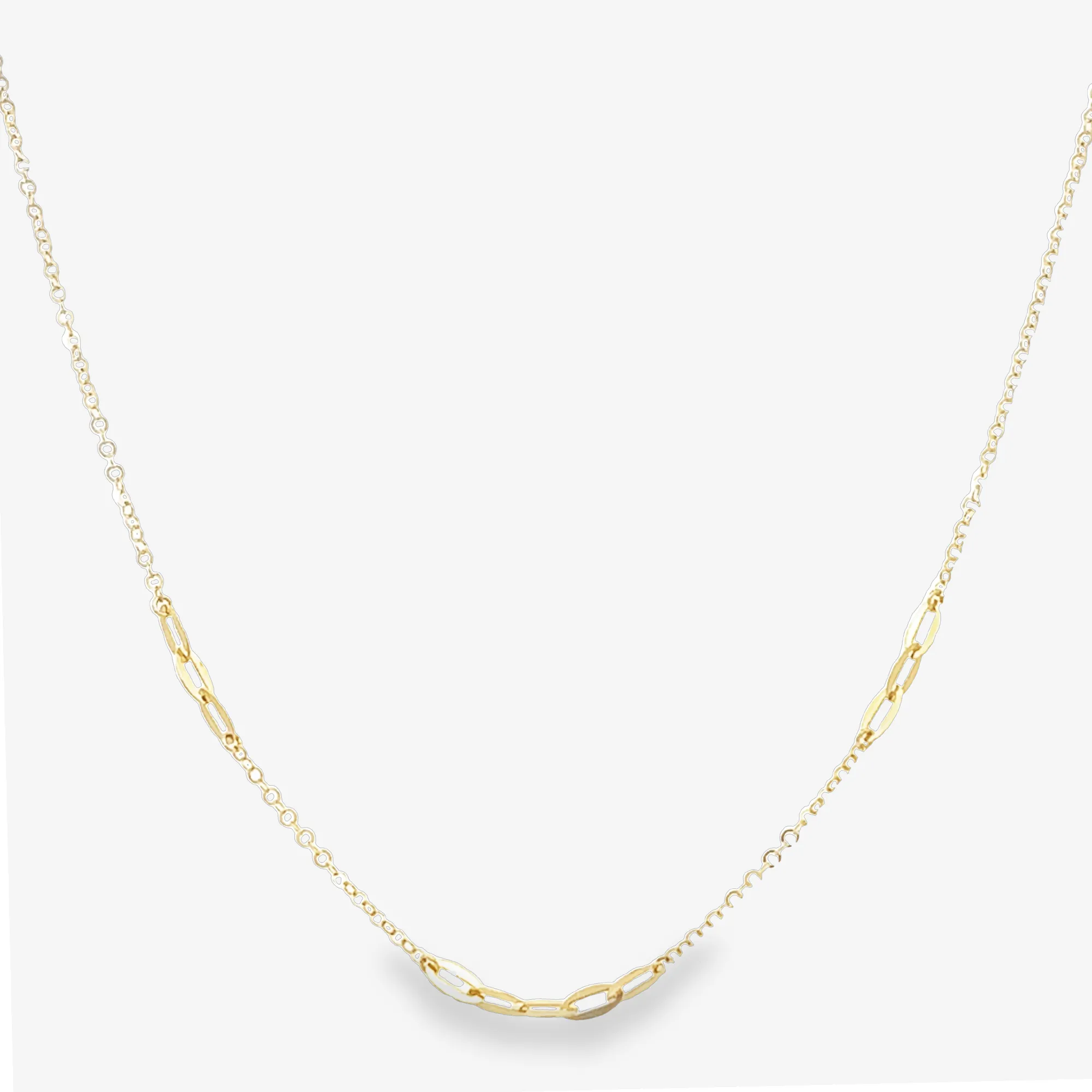 Oval Link Section Necklace