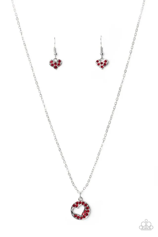 Paparazzi Necklace ~ Bare Your Heart - Red