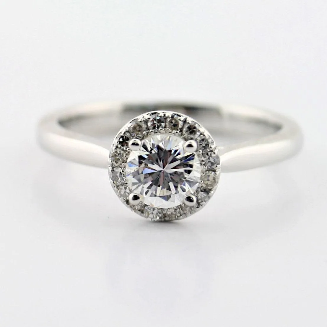 Platinum Diamond Halo Engagement Ring