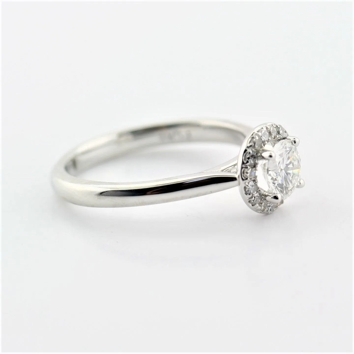 Platinum Diamond Halo Engagement Ring
