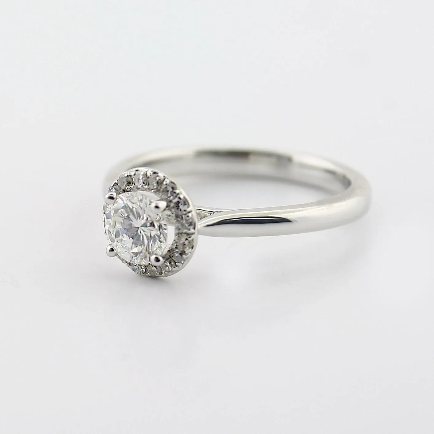 Platinum Diamond Halo Engagement Ring