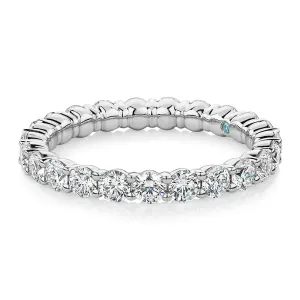 Premium  Laboratory Created Diamond, 1.86 carat TW round brilliant all-rounder wedding or eternity band in platinum