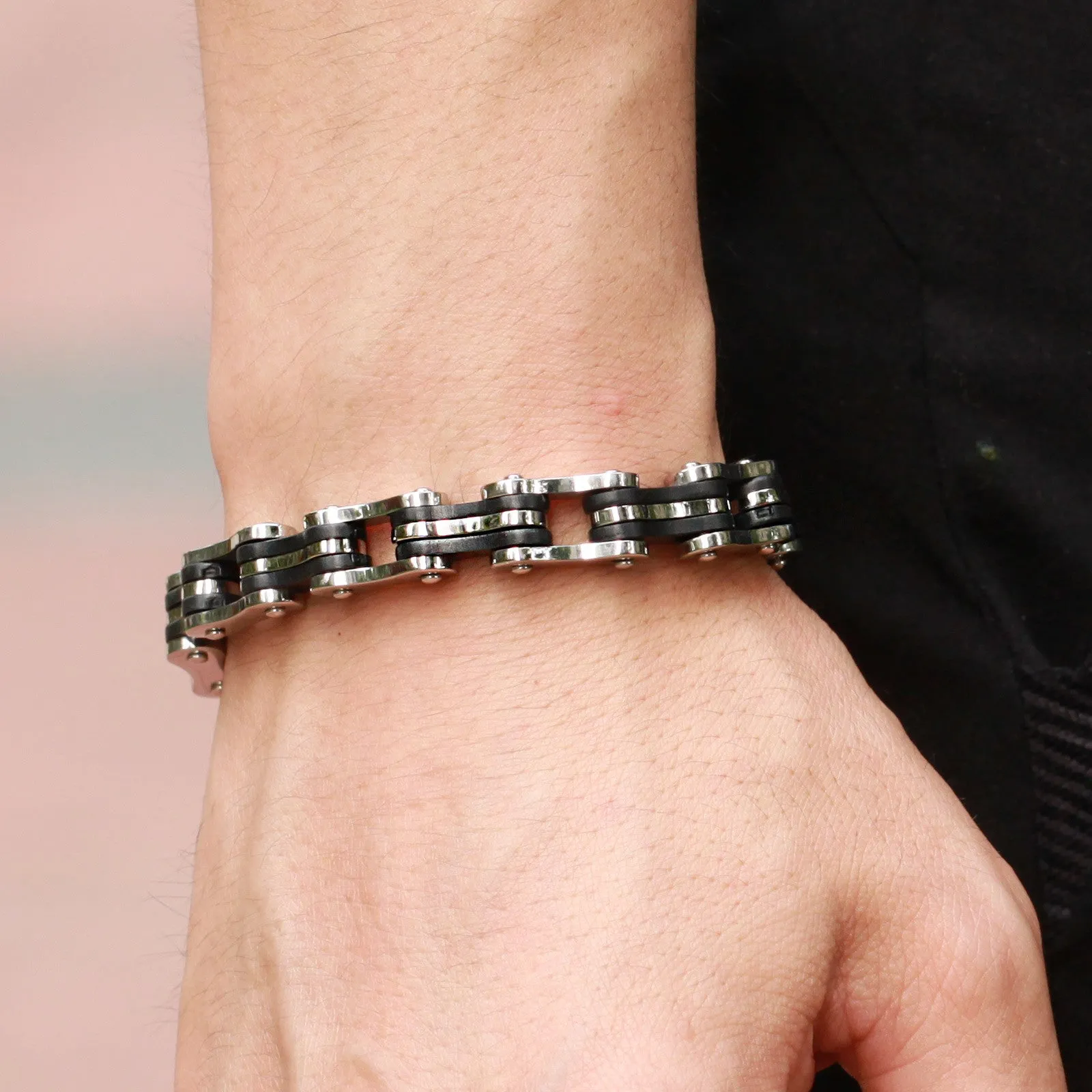 Punk 316L Stainless Steel Bracelet Men Biker Bicycle Motorcycle Chain Men's Bracelets Mens Bracelets & Bangles