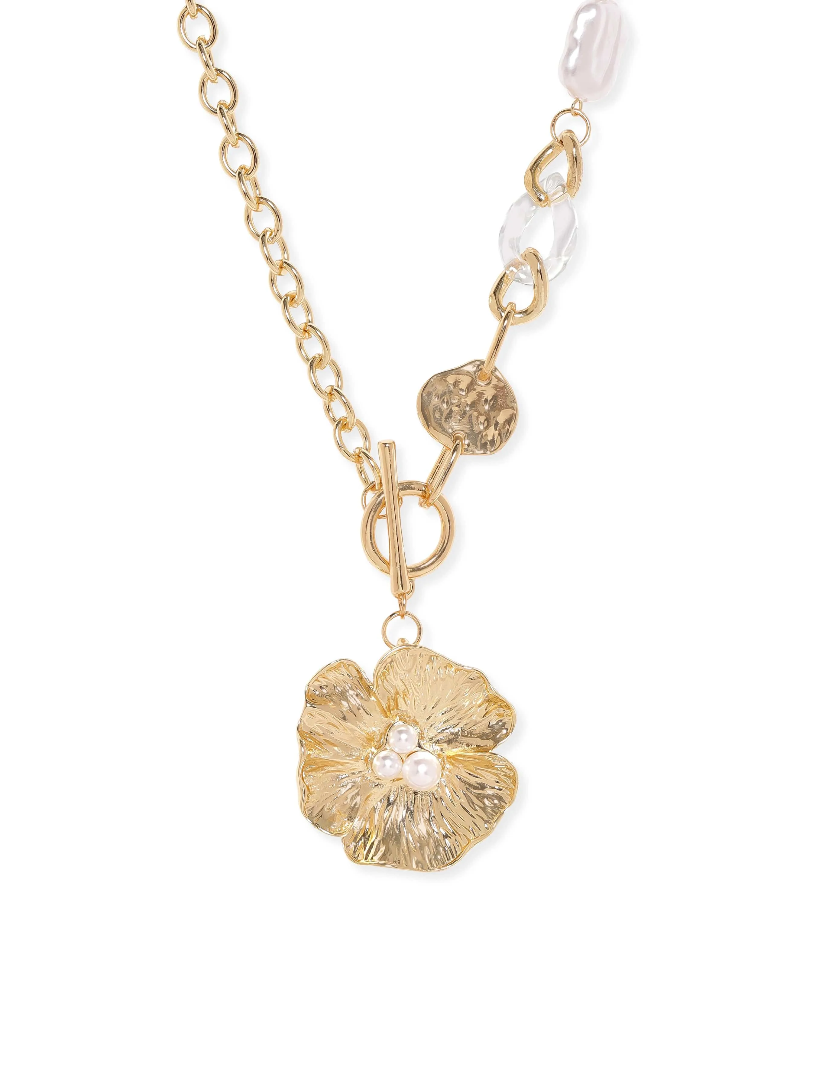 Rubans Voguish 22k Gold plated Multi Charm Beaded Statement Copper Necklace