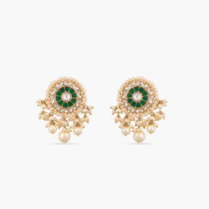 Sauparna Enamel Jadau Silver Earring Studs
