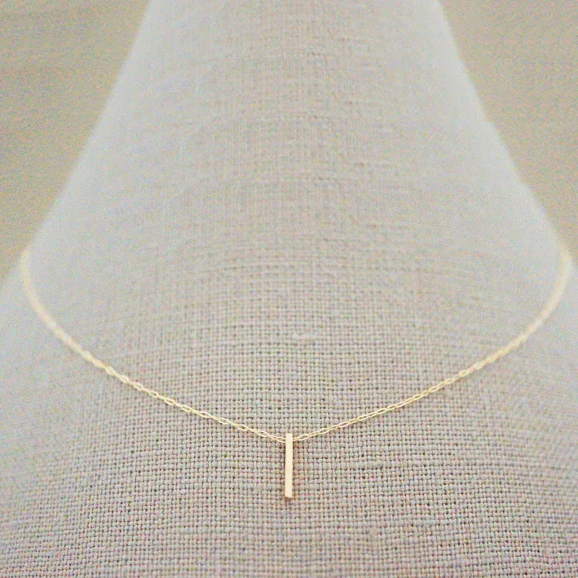Short Vertical Bar Necklace