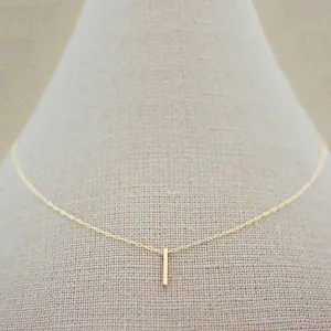 Short Vertical Bar Necklace