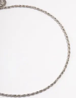 Silver Rope Chain Choker