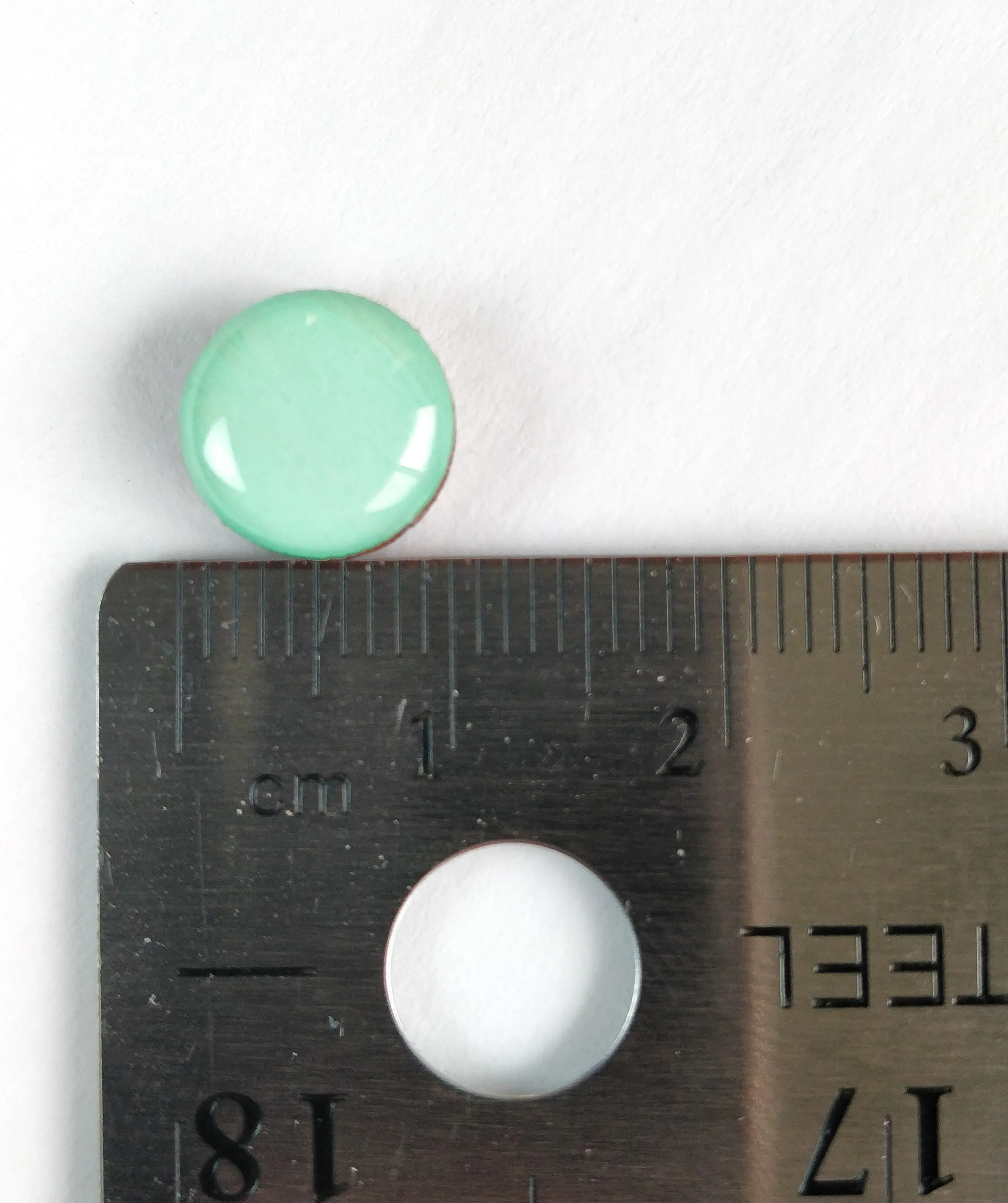 Sky Blue Shimmer Stud Earrings by Candi Cove Designs