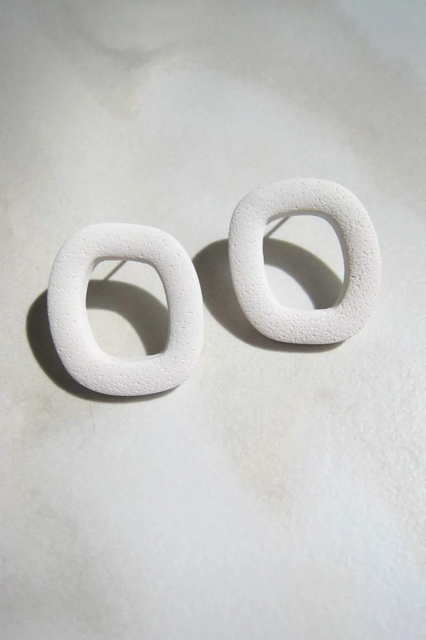 Square Life Saver – Abstract Square Earrings