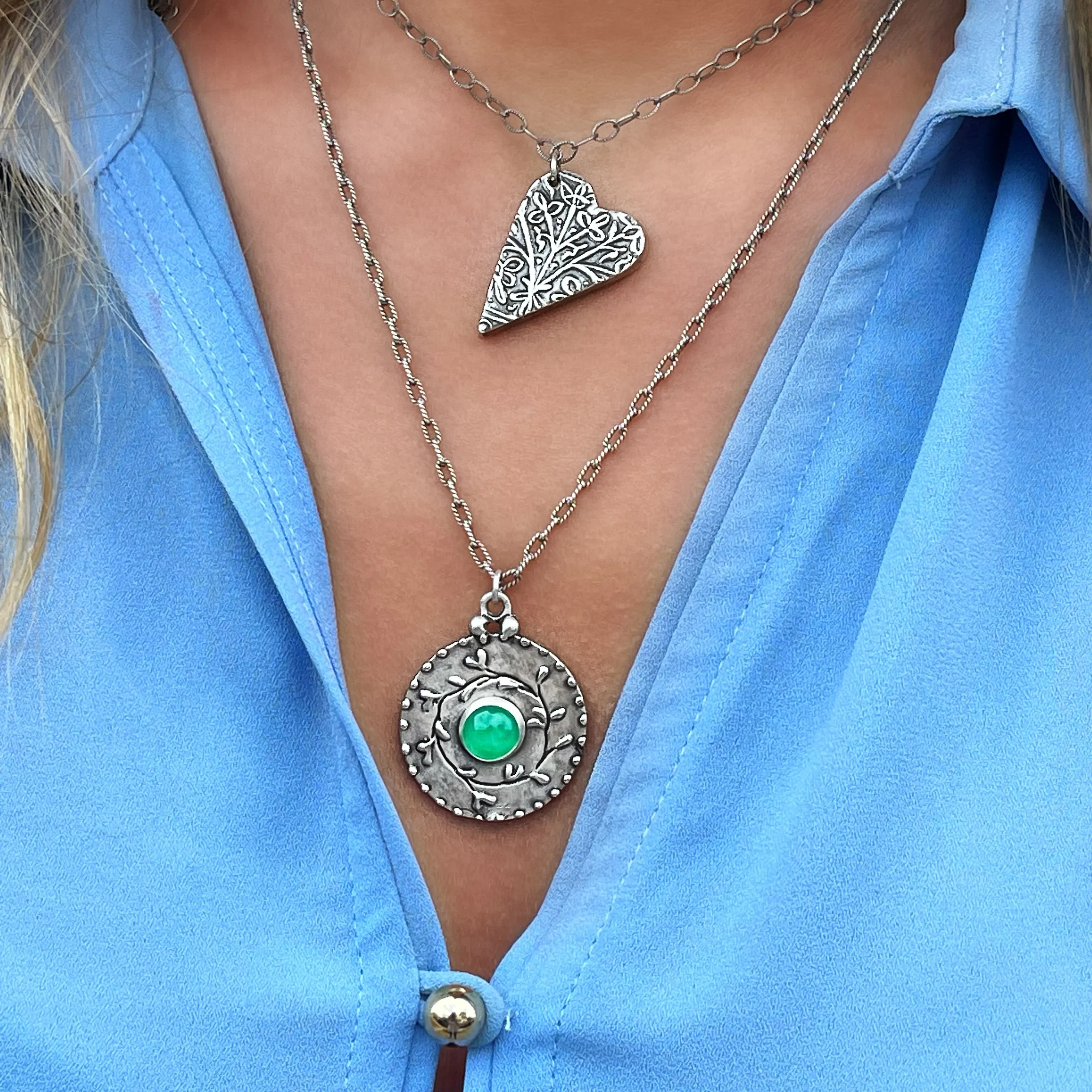 Sterling Silver Cherished Charm Necklace