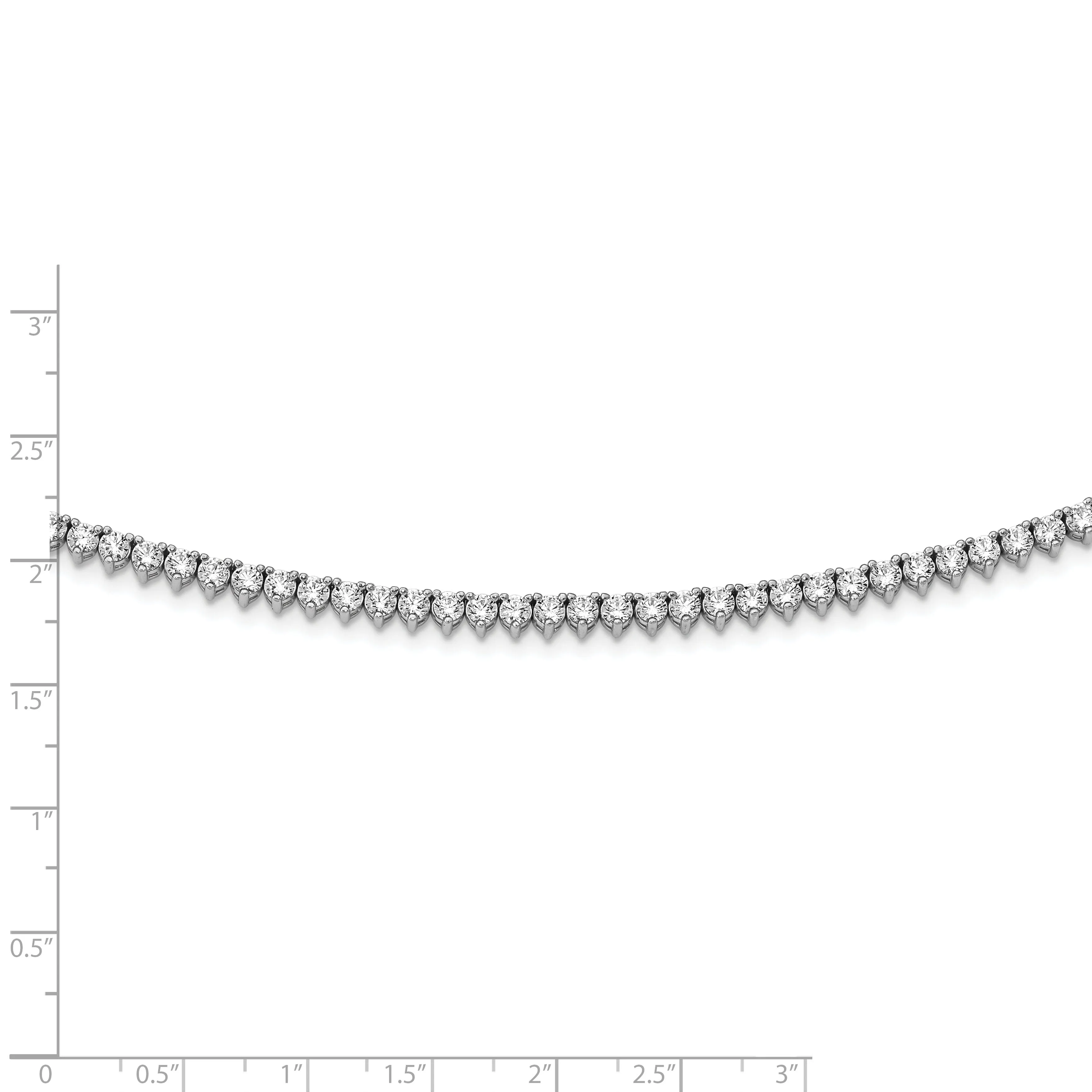 Sterling Silver CZ 36 inch Necklace