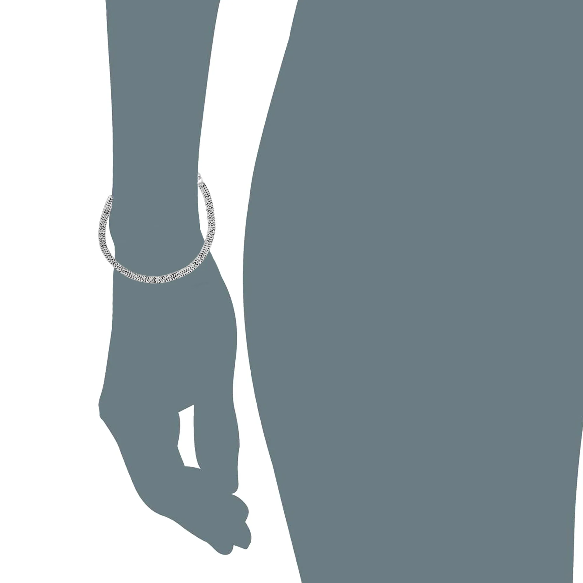 Sterling Silver Square Box Design Adjustable Bolo Friendship Bracelet , 9.25"