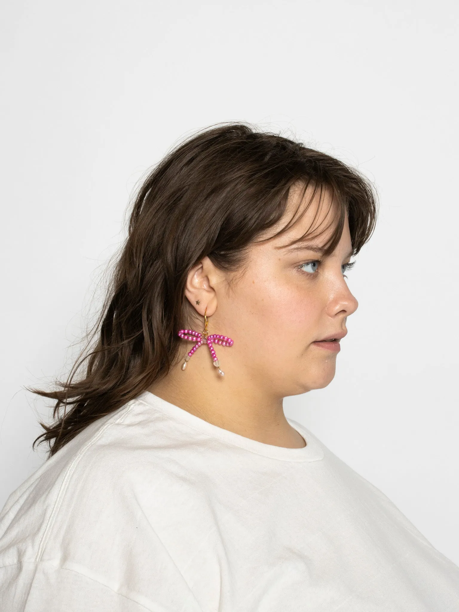 Studio Viv - Navy Bow Earrings