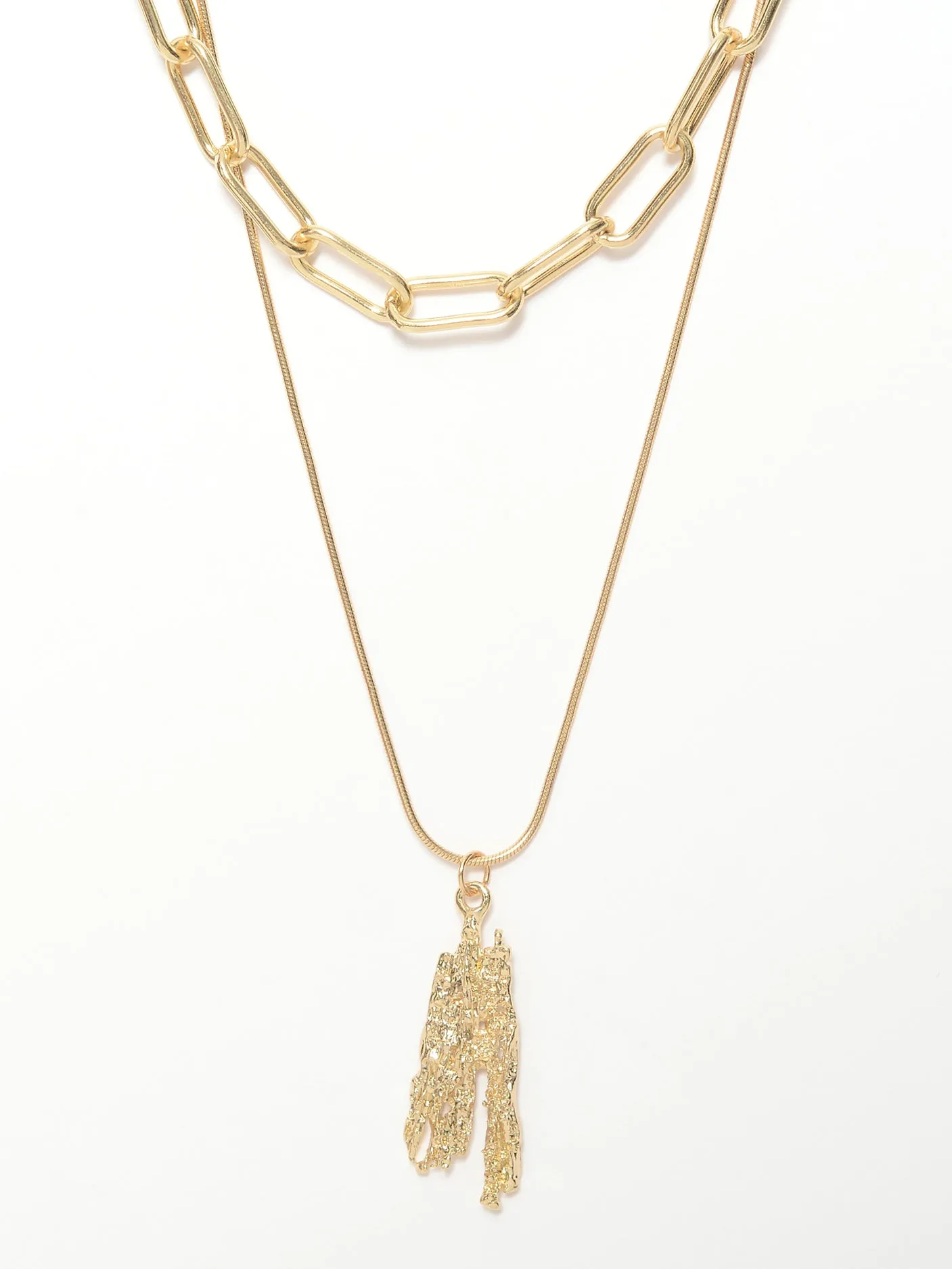 Textured Pendant Necklace