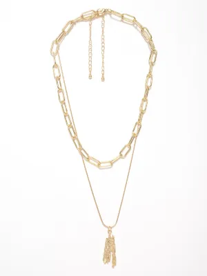 Textured Pendant Necklace