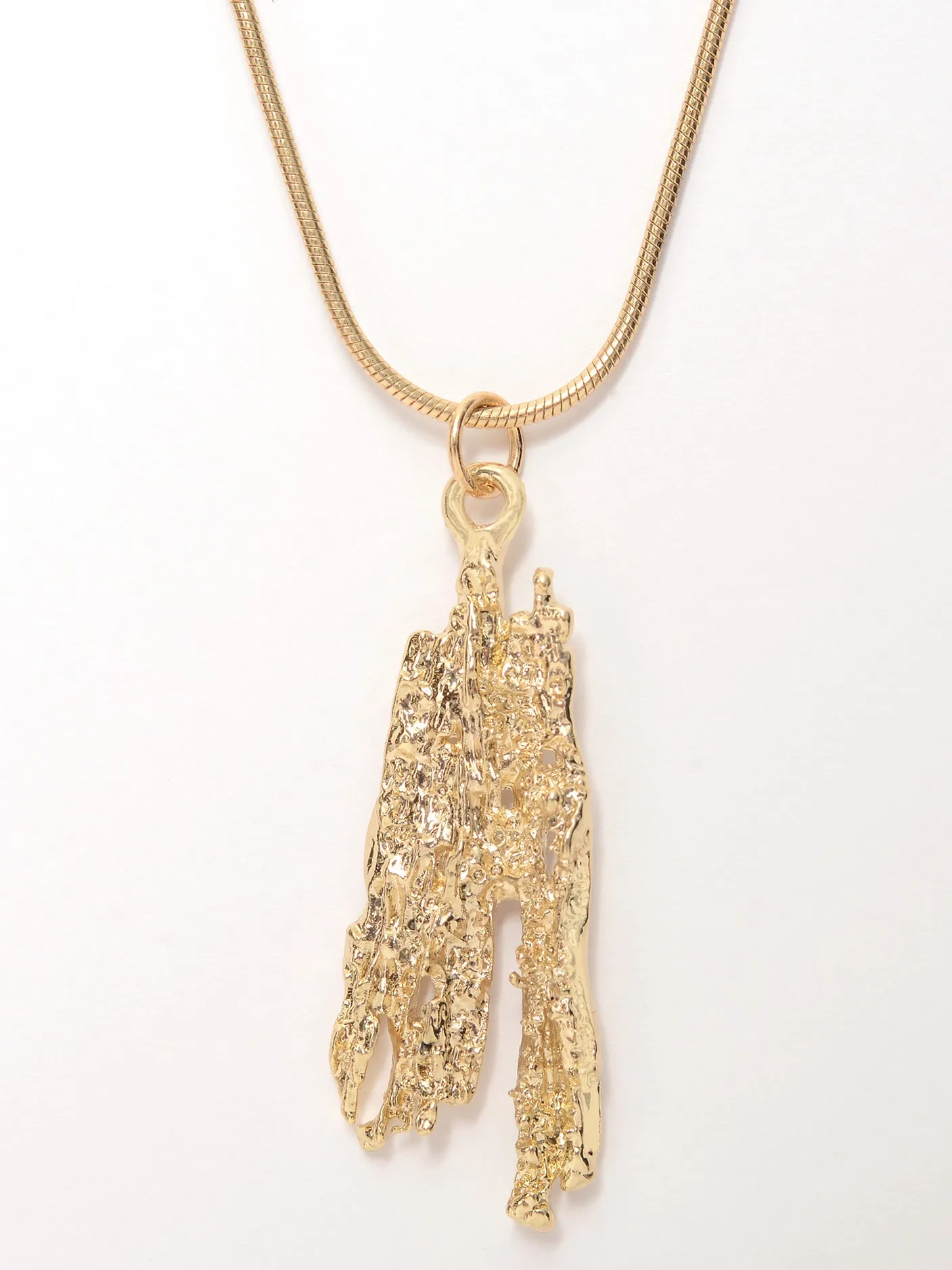 Textured Pendant Necklace
