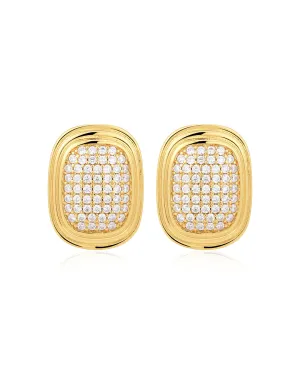 The Pave Oval Statement Studs