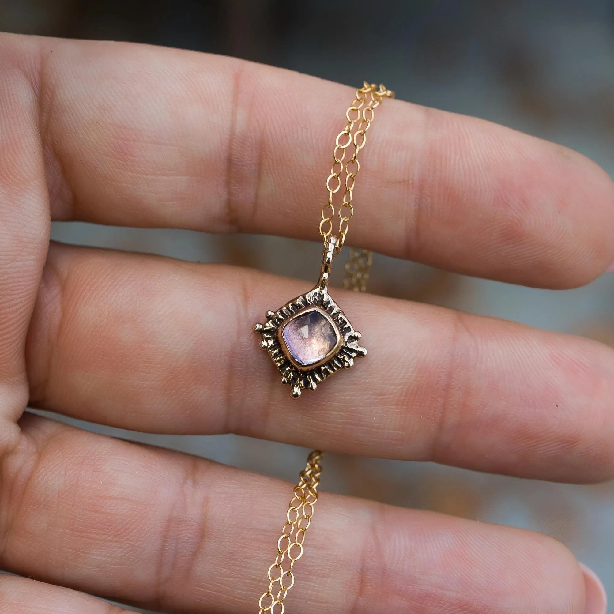 TRINITY / Pink Amethsyt Pendant
