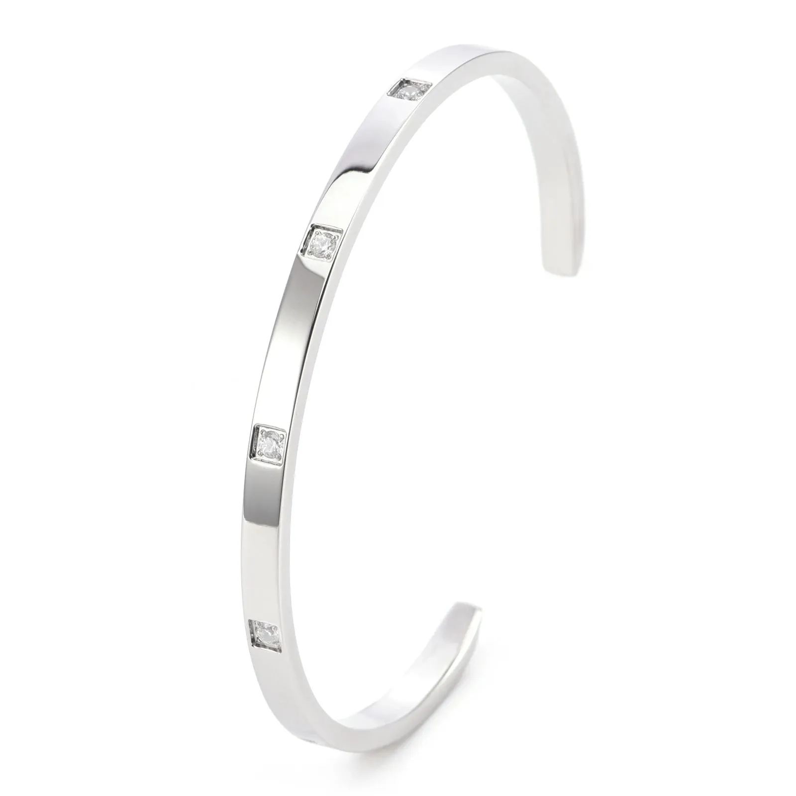Unisex Cuff Bracelet Set: Gold, Silver, Black Stainless Steel