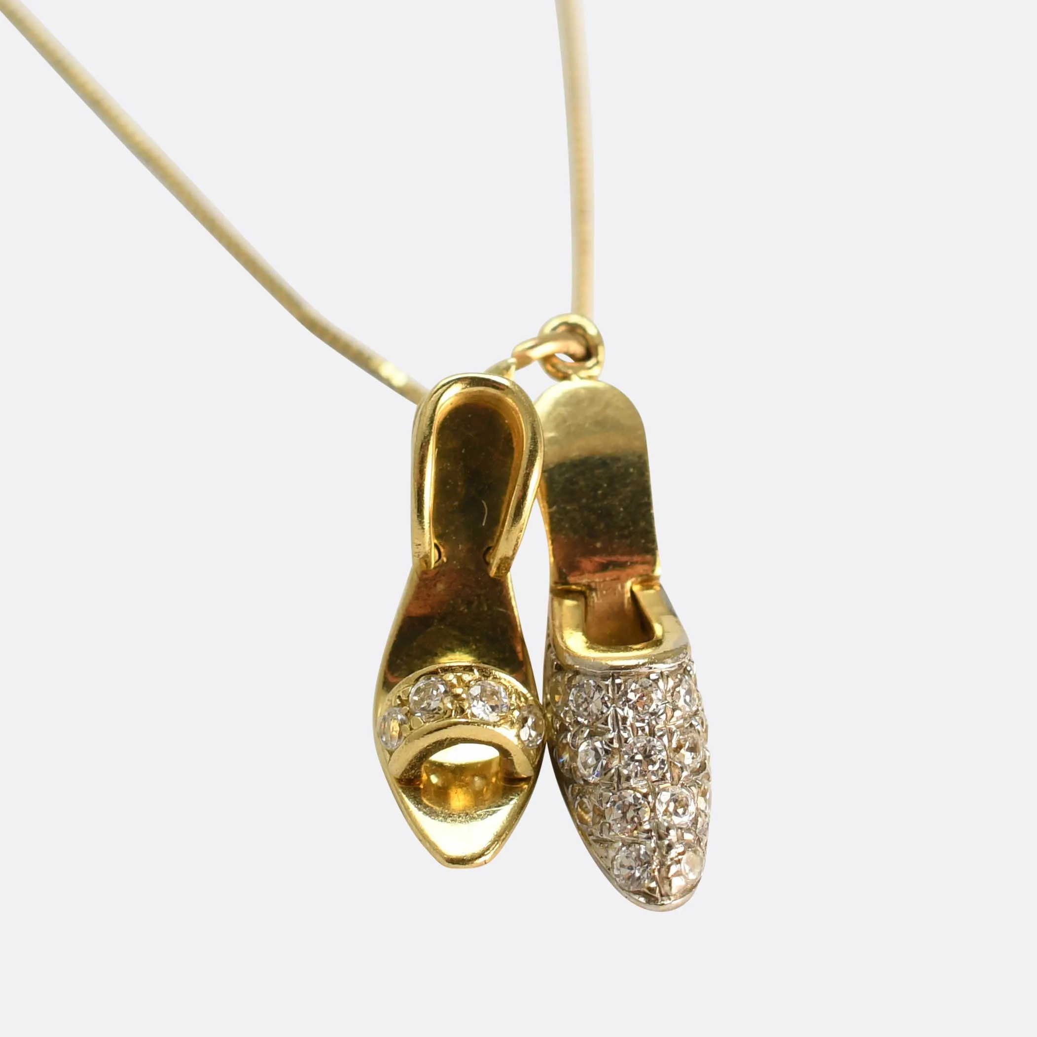 Victorian Diamond Shoe Charms & Chain