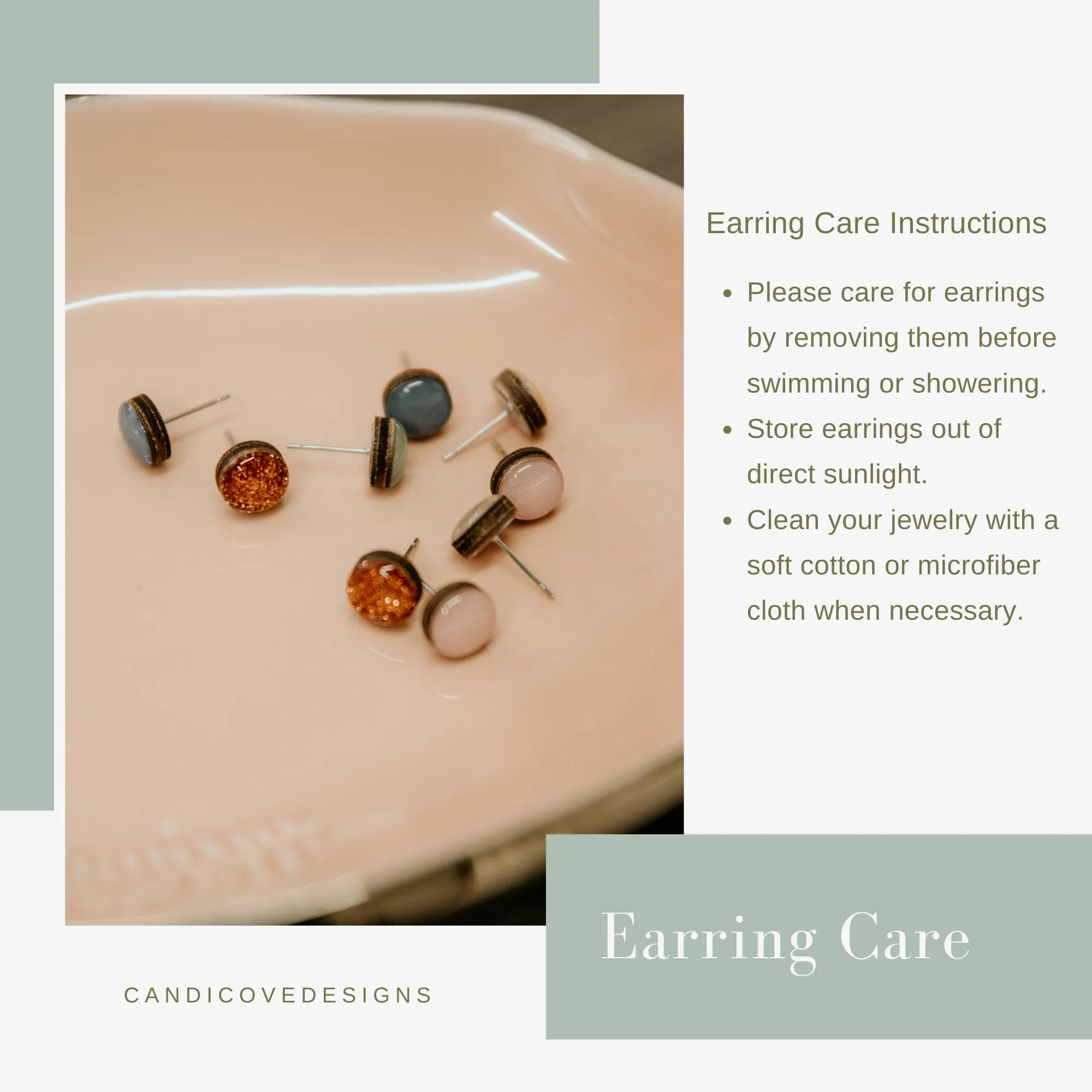 White and Gold Faux Hammered Metal Stud Earrings by Candi Cove Designs