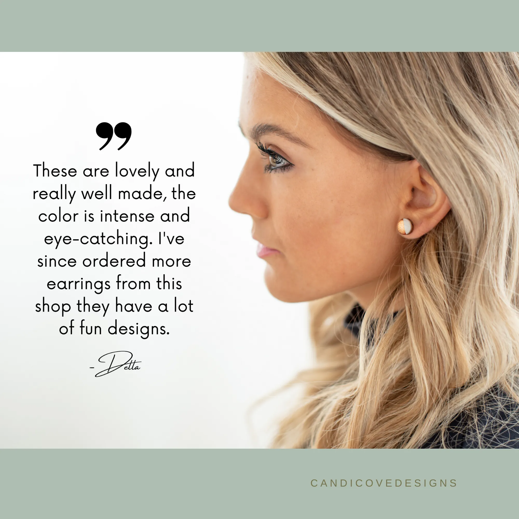 White and Gold Faux Hammered Metal Stud Earrings by Candi Cove Designs